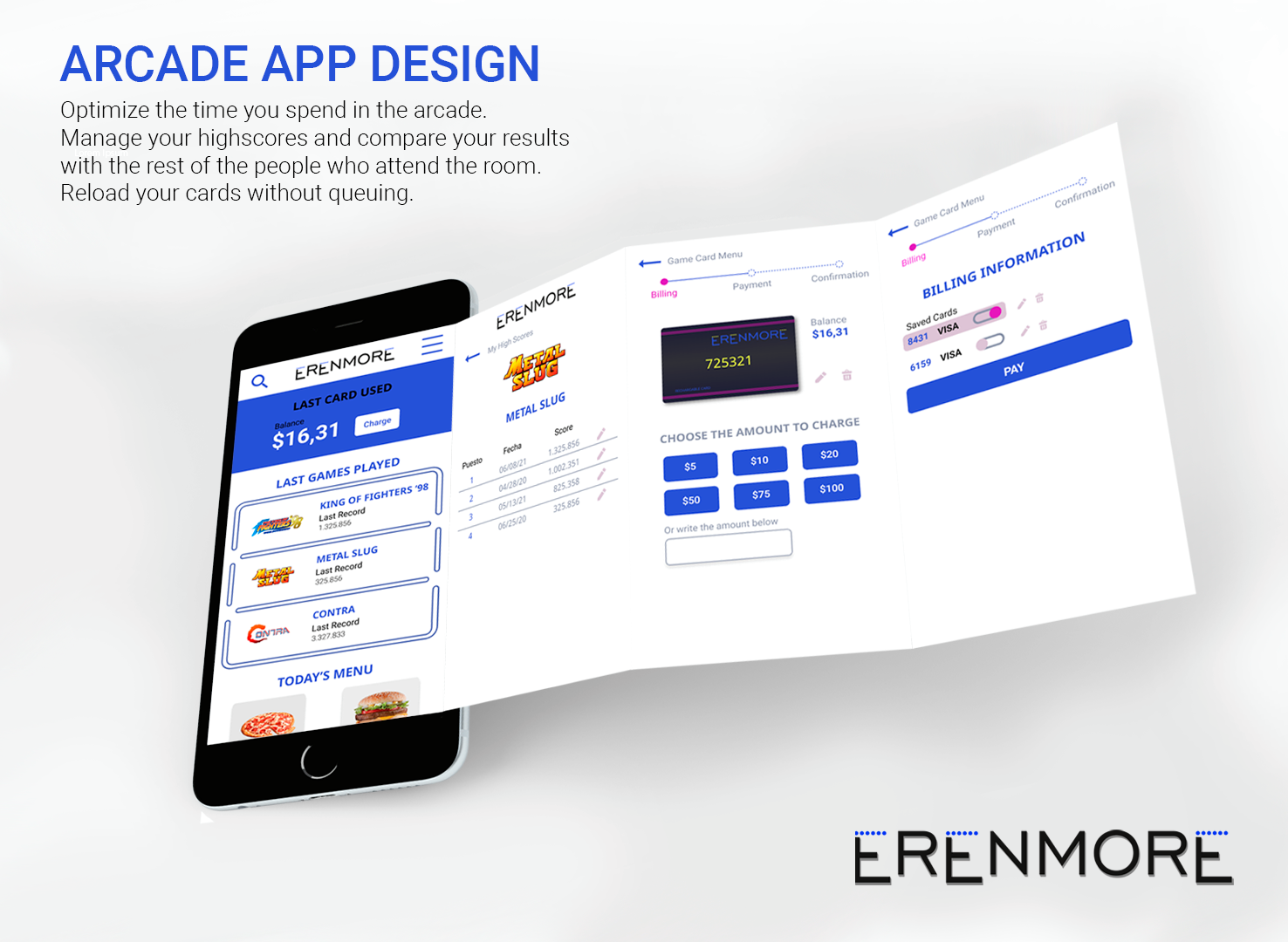 Presentación de la app diseñada para el arcade Erenmore